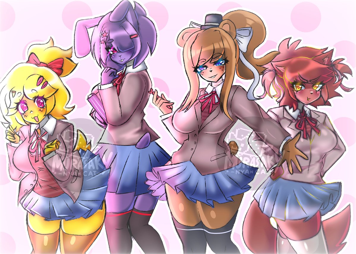 Murasakyyyy's tweet photo. Fapnaf Version  Doki doki 💞
#fapnaf #chiku #frenni #bonfie #fexa #fapnightatfrennis https://t.co/gcG2m4o3ml