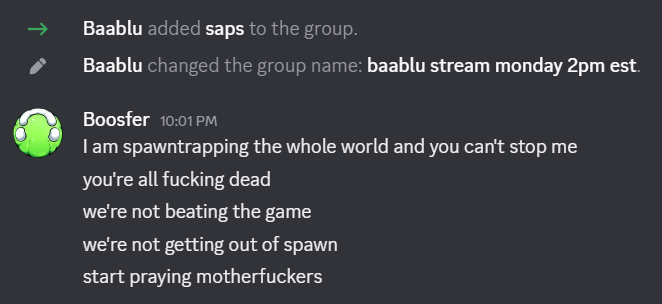 baablu_lol's tweet photo. streaming tomorrow with these guys beating minecraft but everything we do copies to every single chunk 😺 https://t.co/tCkukfeta3