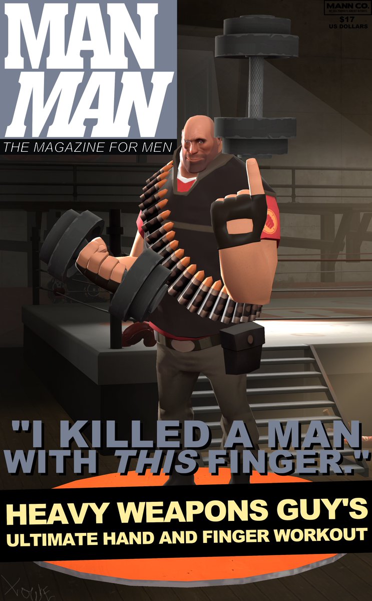 susie__xowie's tweet photo. The HEAVY in MAN MAN (THE MAGAZINE FOR MEN)
5/10
#TF2 #SFM #TF2SFM #HeavyTF2 https://t.co/9gnbVdY9cQ