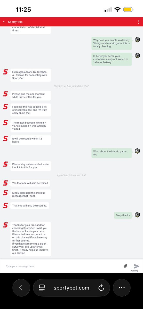 XdoeBadd9's tweet photo. @KobbyGrin @Bentil00 @SportyBet @sportybetgh I texted them and this is what they’re saying https://t.co/qcsJaZDqHU