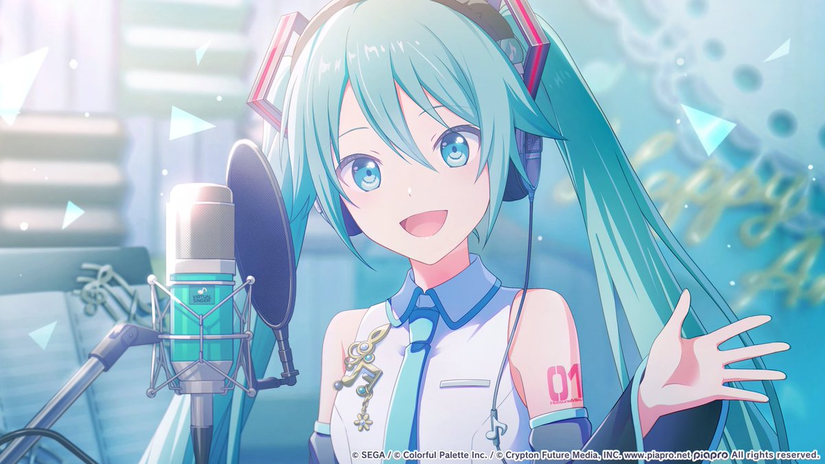 SEGA_OFFICIAL's tweet photo. 本日8月31日は初音ミクさん 19周年の記念日🎉
 『プロジェクトセカイ カラフルステージ！ feat. 初音ミク』に登場している初音ミクさんをお届け！
 
 #初音ミク19th #プロセカ https://t.co/tEprSLmjYU