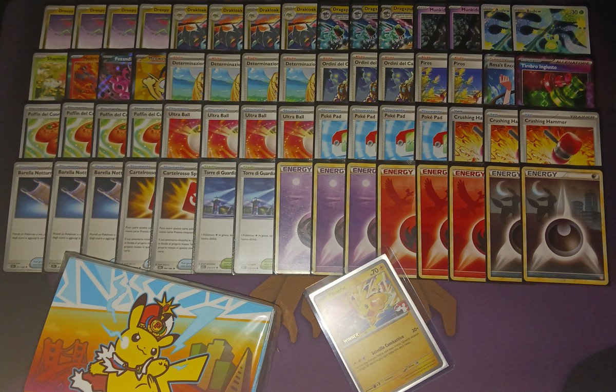 dancingbrwnBeaR's tweet photo. 💜❤️WON WORLDS CELEBRATIONS❤️💜

with a really non-standard build apparently, 'cause now Pult plays...
*checks notes*
only 3 Ultraballs !?

double budew is always the MVP and having only 3 hammers was perfectly fine and flips were really fair 

🔨🔨 https://t.co/d5GJSoNWAz