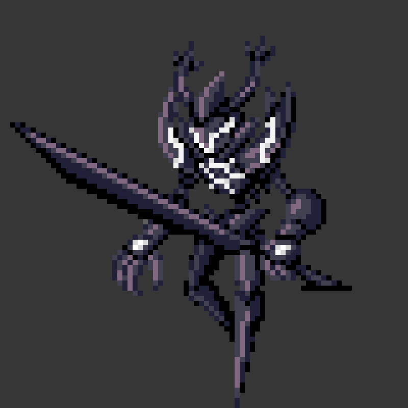 VampiricDani's tweet photo. This one was hard to convert to sprite form, but it was definitely worth it!! 🖤🔪 https://t.co/maVDzBq7KA