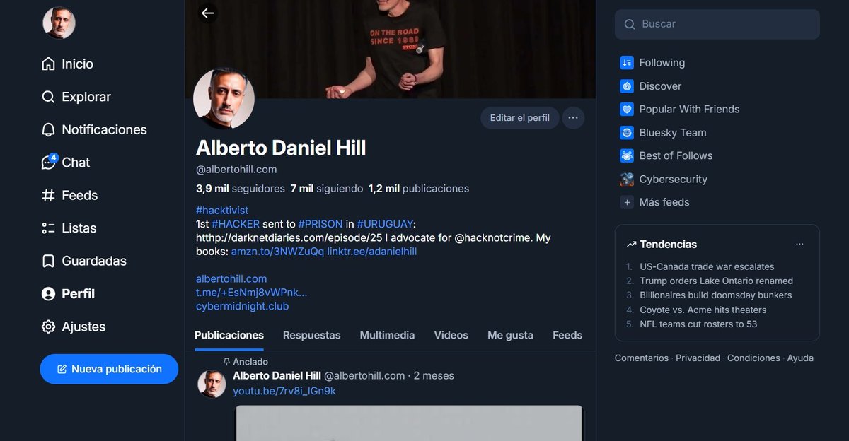 ADanielHill's tweet photo. Decentralized networks, open protocols, and the fight for digital truth.

Connect with me over on Bluesky as we explore cybersecurity, privacy, and systemic reform: 

🦋 https://t.co/OwzH3creGX

#Bluesky #Cybersecurity #ThePeoplesCode #OpenSource #Infosec https://t.co/Cd8KVjfmw4