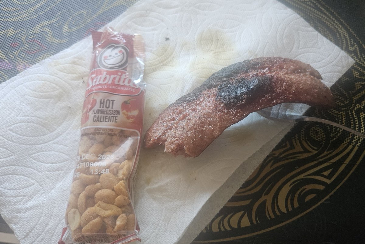 pipkinpippa's tweet photo. kielbasa and a cold coke and spicy peanut dinner rate it https://t.co/dwKabj5hZj
