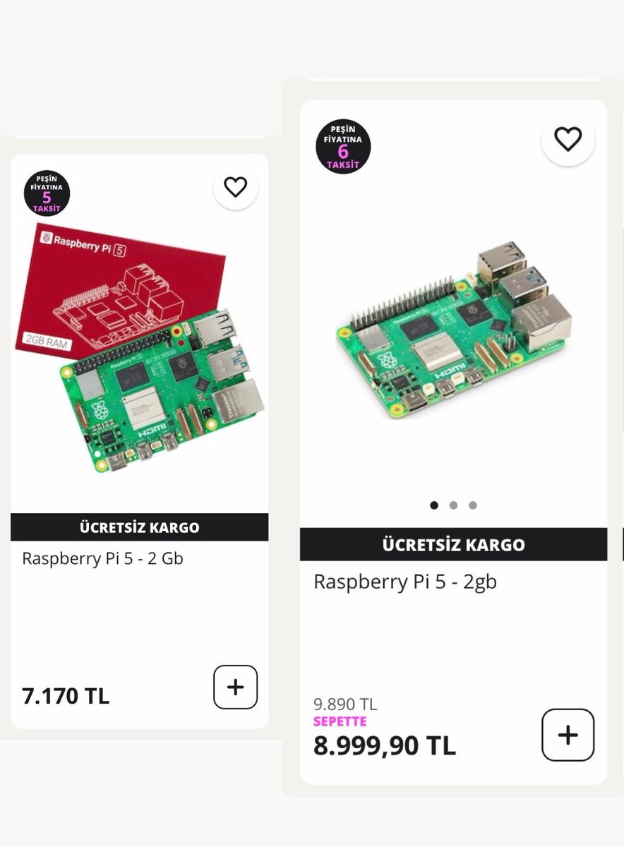 BurakErolmez's tweet photo. fiyatlar harika ya @Raspberry_Pi https://t.co/Q428Y2NSNj