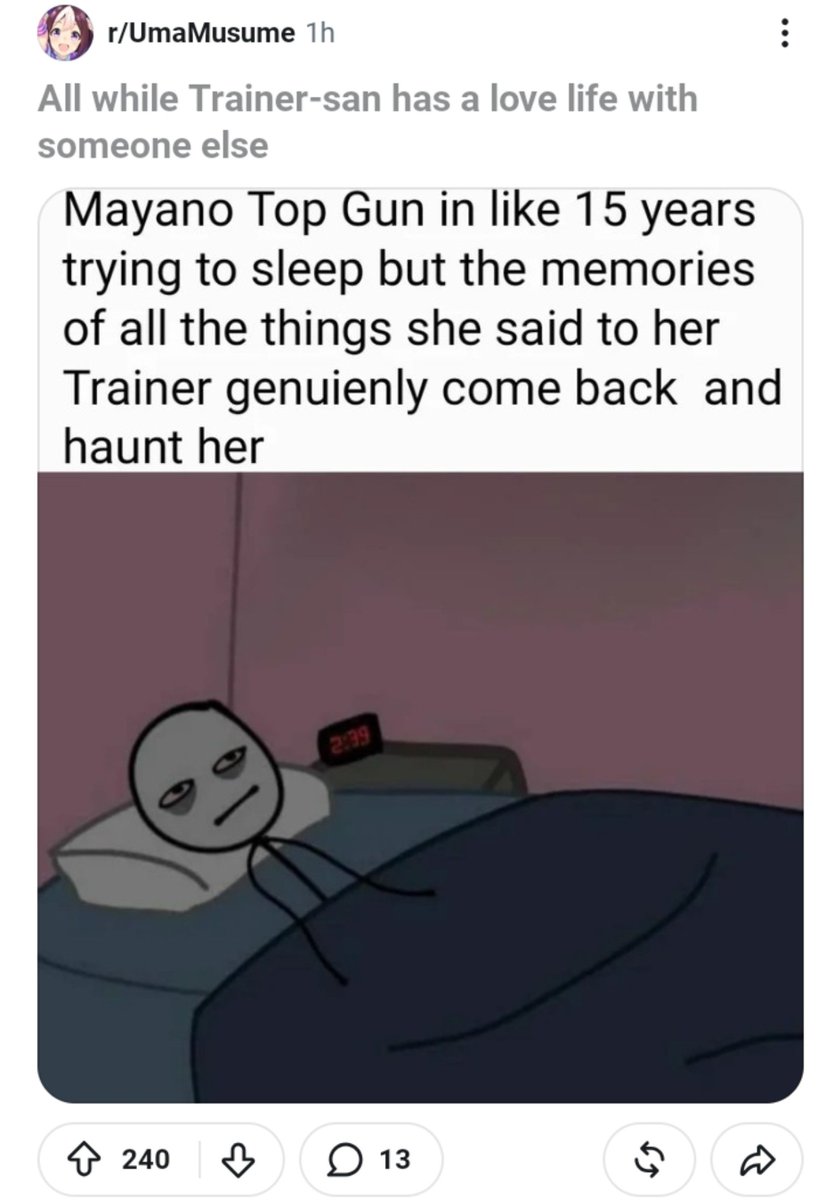 isopie_ggp's tweet photo. umamusume reddit does occasionally have its bangers https://t.co/diOkVMqfCV