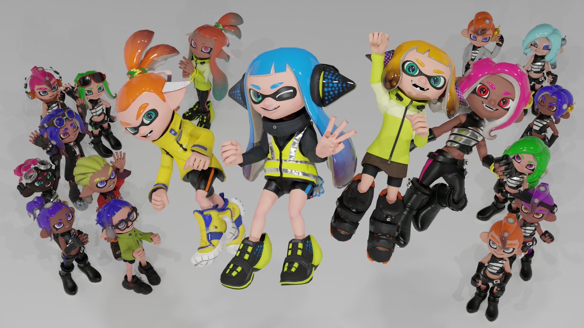 CrownGamer901's tweet photo. ALSO HAPPY 3RD ANNIVERSARY TO THE AGENT ARCHIVES!! I've writing and sharing my Splatoon OC lore these past three years, and I have SO MUCH planned in the future!

(You can view this render in the quoted link)

#splatoon #splatoonoc #agent4 #agent3 #agent8 #blender #splatblend https://t.co/hfRlDnZrPJ