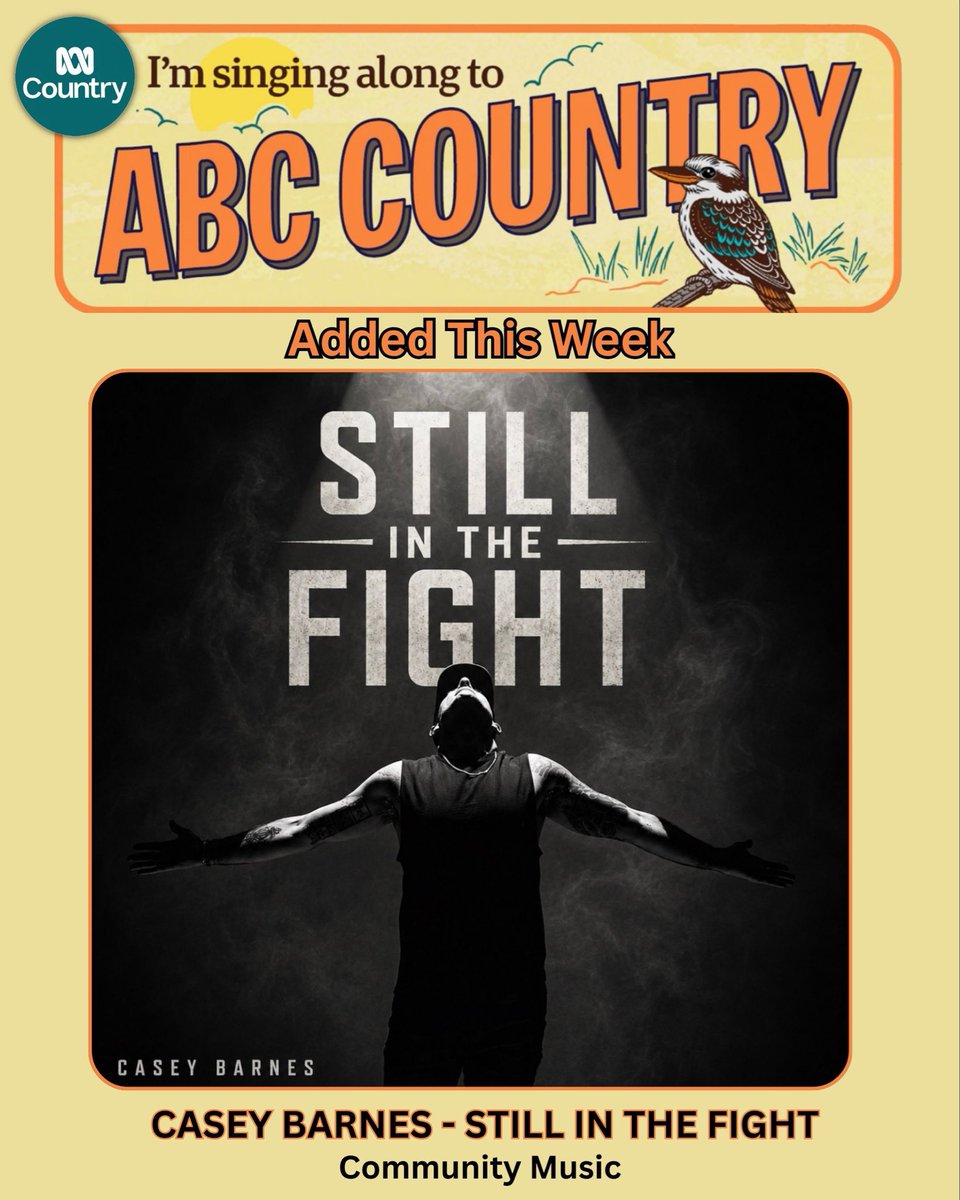 Casey_Barnes's tweet photo. Massive thanks @ABCCountry for adding ‘Still In The Fight’ to rotation 📻 🙏🏻

#ABCCountry #CountryMusic @VarrassoPR https://t.co/x5D6rh5Rn7