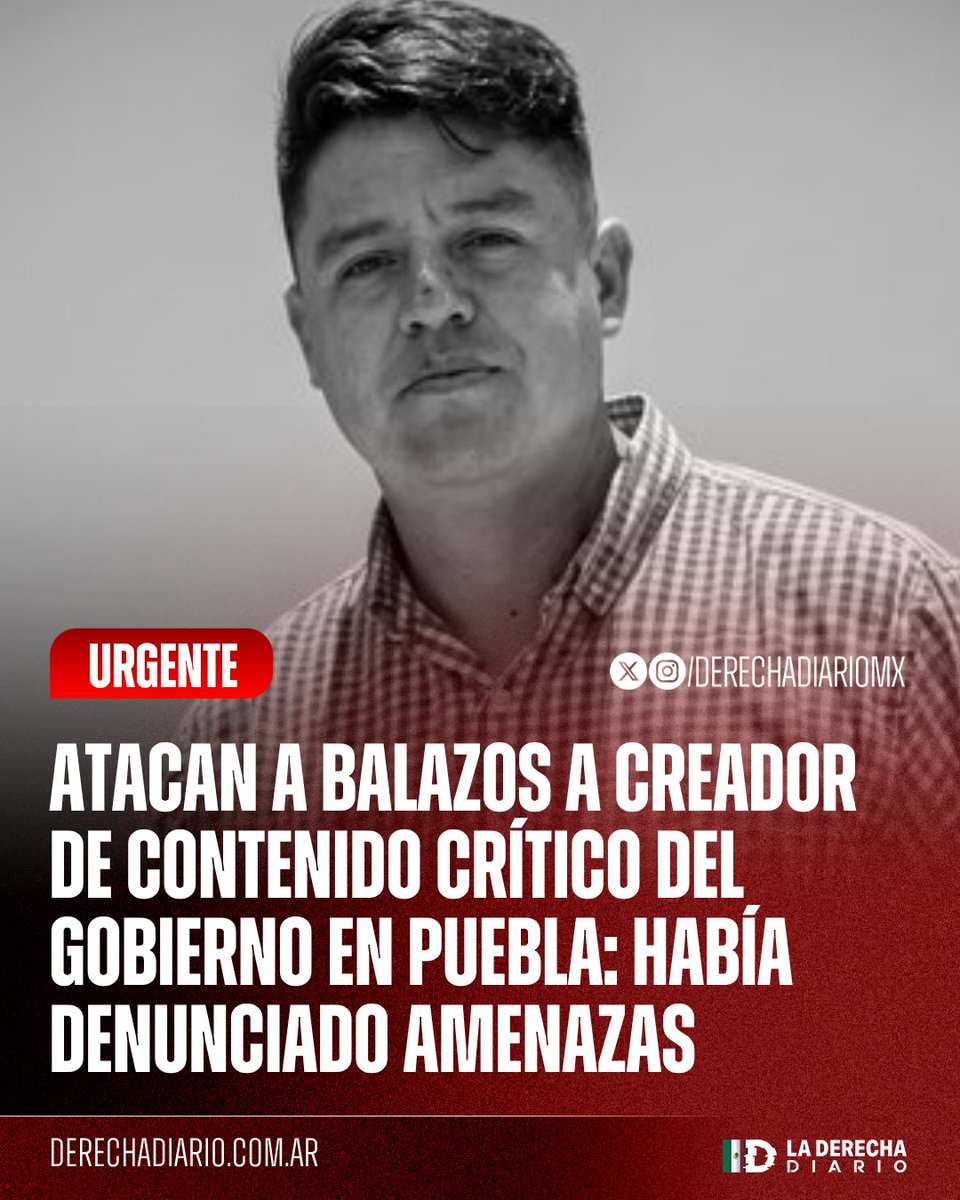 DerechaDiarioMX's tweet photo. 🚨🇲🇽 | URGENTE — LOS MEXICANOS ESTÁN A MERCED DEL CRIMEN: Terroristas asesinaron a balazos al creador de contenido y pequeño empresario Ricardo Zúñiga, crítico del gobierno municipal de Tehuizingo en Puebla. Hasta ahora no se ha encontrado a los responsables. https://t.co/hkxGJzLjnz