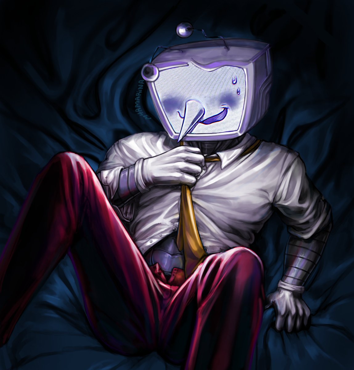 marinm1r's tweet photo. It's TV Time!
#deltarune #Tenna #fanart https://t.co/o0sGpbaQpa