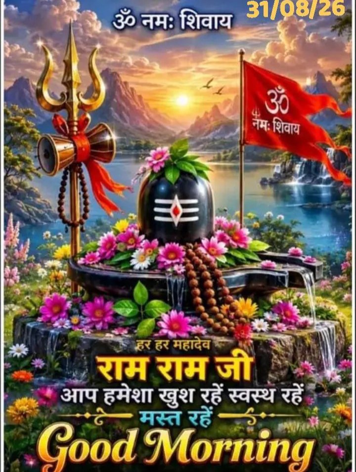 PramodRai41603's tweet photo. हर हर महादेव ॐ नमः शिवाय ॐ 🚩🙏🔱🚩 
महादेव जी का प्रातः काल दर्शन करने से सभी प्रकार से बंधन से मुक्ति मिलती है 
सुप्रभात वंदन राम राम जी 🌞🙏💐
आप सभी का मंगल हो 🙏🌹 
जयतु सनातन धर्म् 🚩🚩🙏 https://t.co/IV2LacrfmA