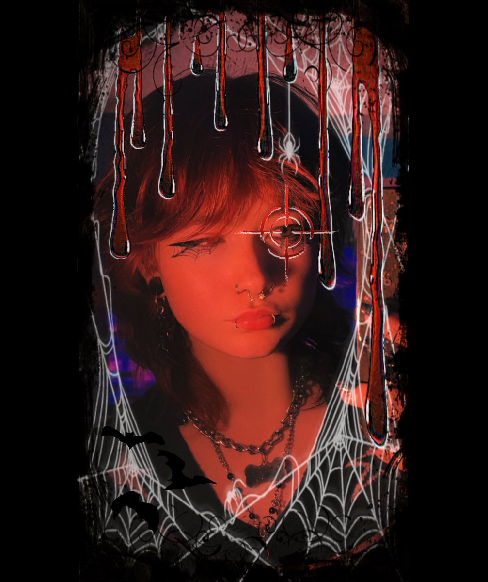 b0ngdawg's tweet photo. 🕸️๋࣭ ⭑

#emo #enby #makeup #halloween #spiderweb #eyeliner #picmix #fyp #femboy https://t.co/BfoeFhAhYn