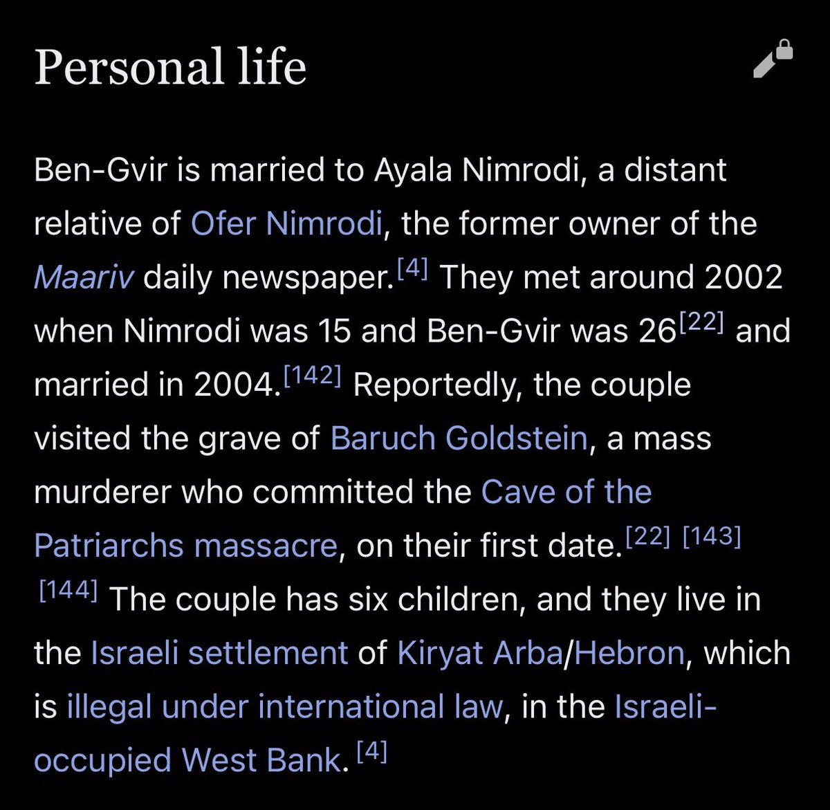 aaronnarraph's tweet photo. One of the most evil “Personal life” paragraphs on all of Wikipedia https://t.co/matV8cofXY