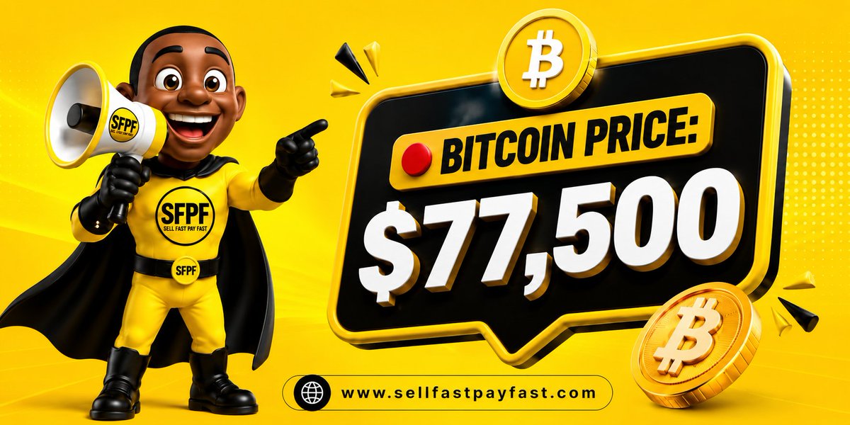 sfpfglobal01's tweet photo. 🔴 Bitcoin Price: $77,500 https://t.co/fyaLHHciB7
