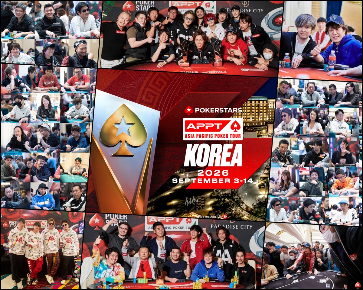 poker_ing's tweet photo. 【仁川】APPT Korea
カウントダウン！あと3日。

不穏な2017年から黄金の2019年にかけ一時代を築いた仁川にAPPTが戻って来る。中でもクライマックスは2018年のじゅにあダブル優勝だ。PokerStars独特の「Shard」トロフィーは歴代でもごく限られ、電光石火の2日連続という快挙だった。 https://t.co/SzVkiMxYLV