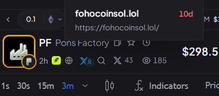 ralovac's tweet photo. @Pons_Factory did u aware about your dexscreen look like this? 

tech is work 0x95f722469abb6b38d004bf7e02ee2a10c4246ab8 

but need to update dex to correct website imo https://t.co/8jgZamaozI