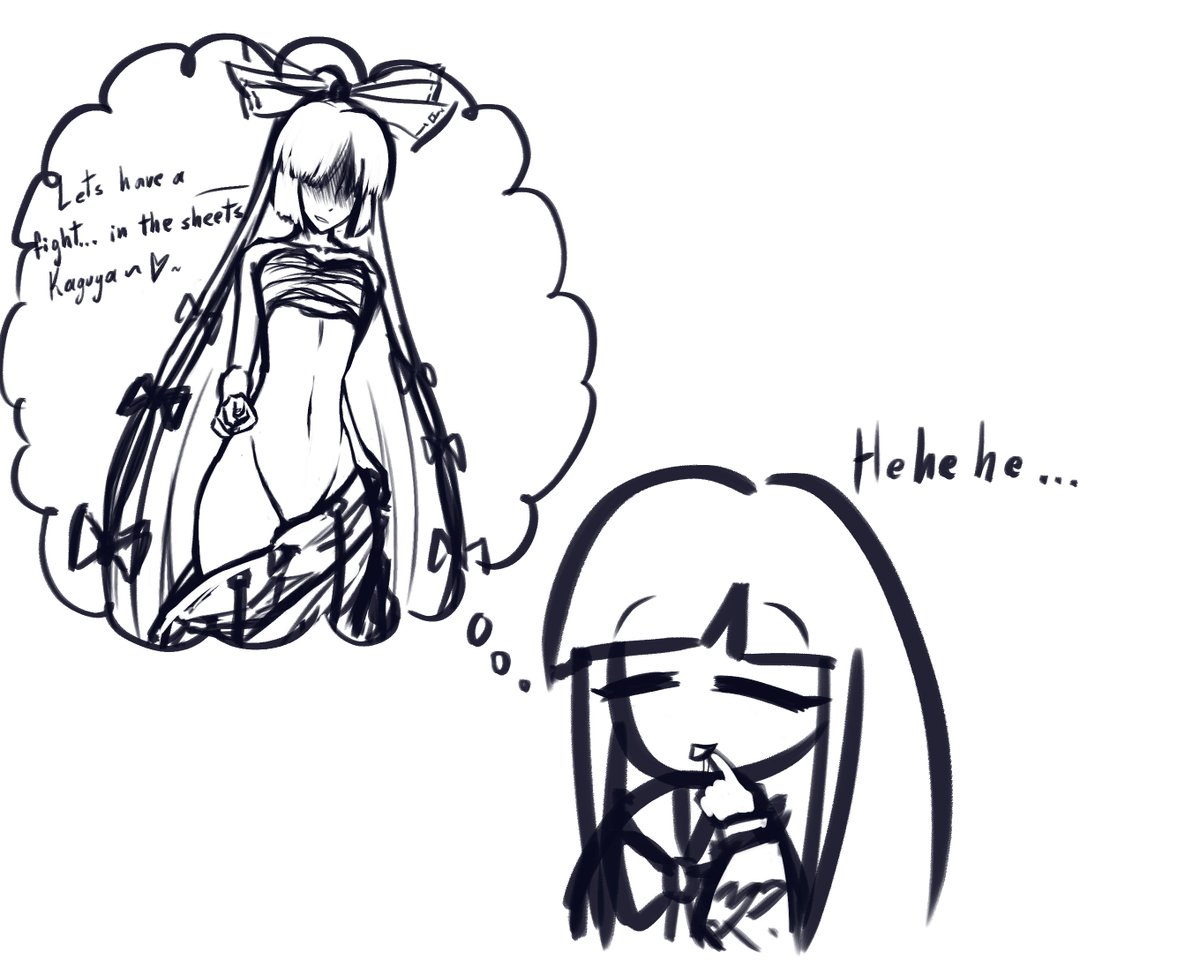 ZajrelVesb's tweet photo. —Kaguya-sama, are you alright?  

—Huh? Yeah, yeah, Eirin, yeah. Hehehe... https://t.co/XansWmnkaw