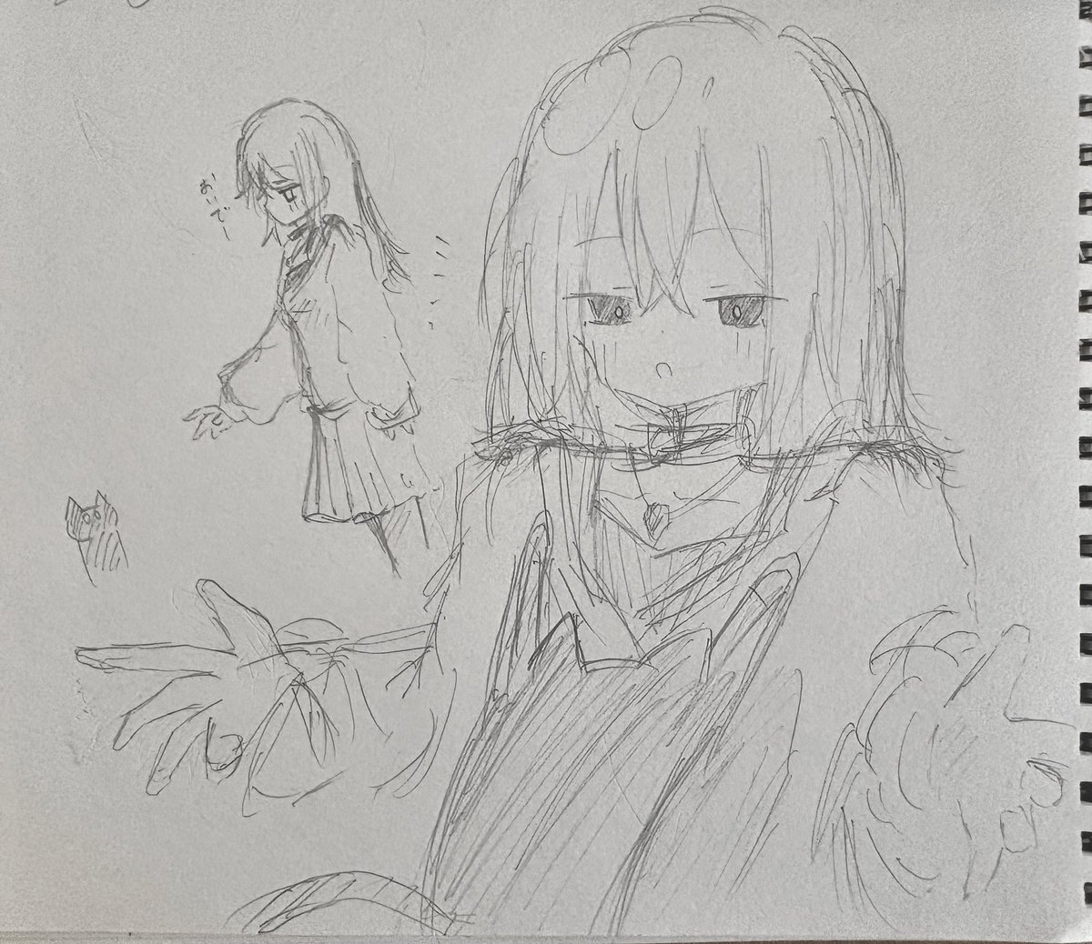midorinoe's tweet photo. 猫と3枚　#絵描きさんと繋がりたい　#oc 
同じ人の…はず https://t.co/aJYYR2ea9m