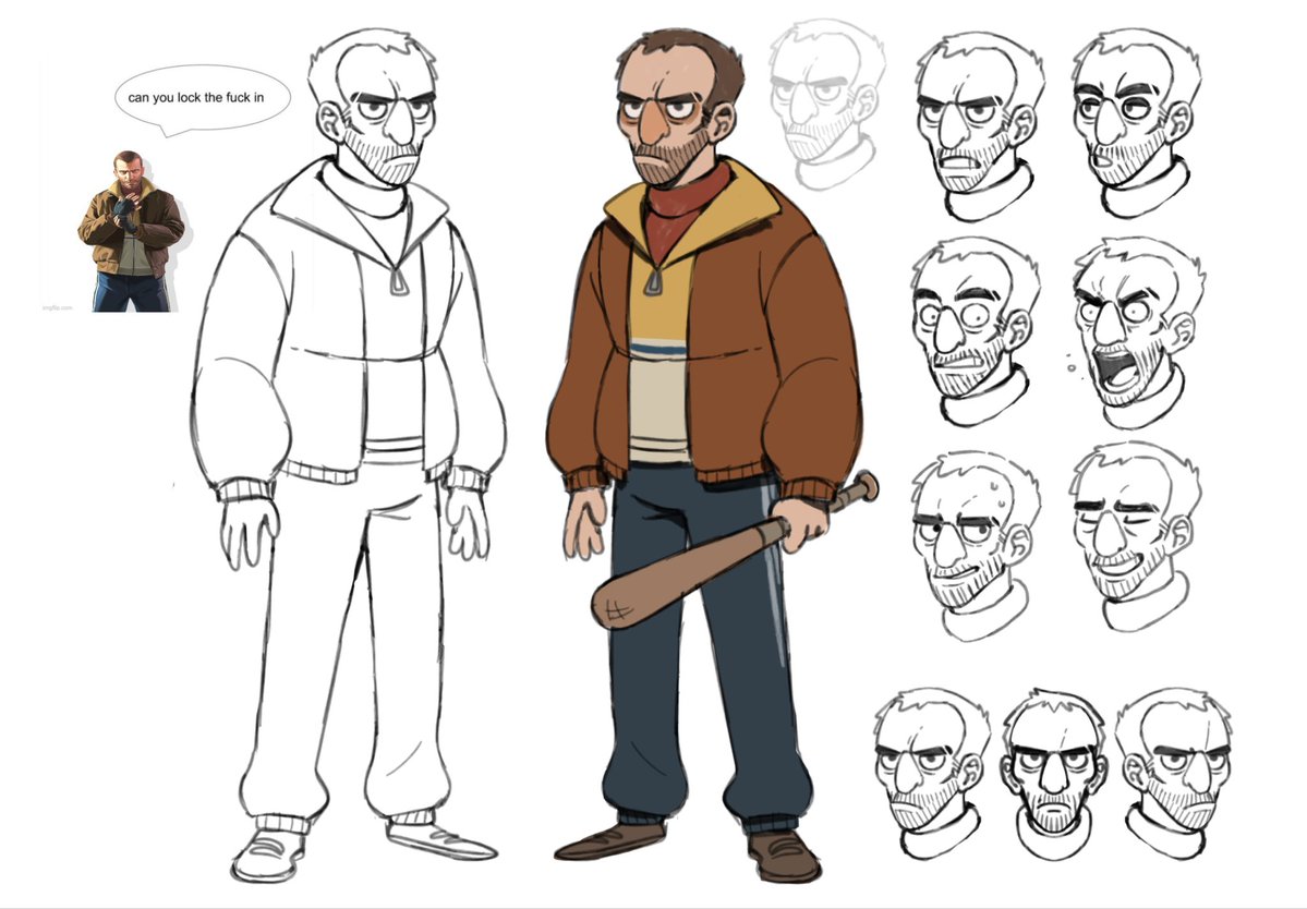 SimilarityCity's tweet photo. Hell I even want to animate the guy he drives me crazy (also Trevor is here hello)
I m a lazy bag of meat but I need to make more and get better at it
#gta #gtaV #gtaIV https://t.co/bilw9aaDGD