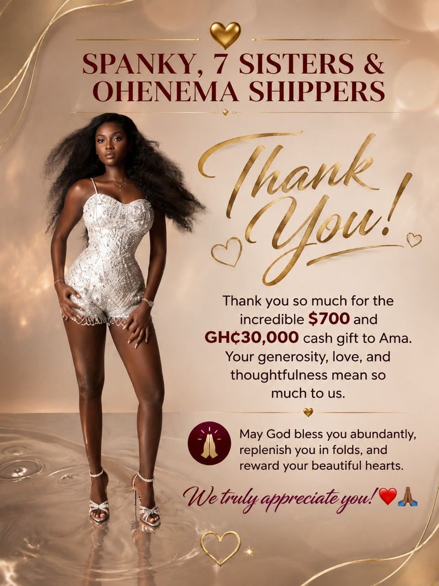 WinnieOppo96393's tweet photo. Spanky, 7 Sisters &amp; Ohenema Shippers came through for Ama in the sweetest way❤️ Thank you so much for this beautiful birthday gift and for showing her so much love. We appreciate y’all❤️🙏🎁✨ https://t.co/yjSwlkbX4v