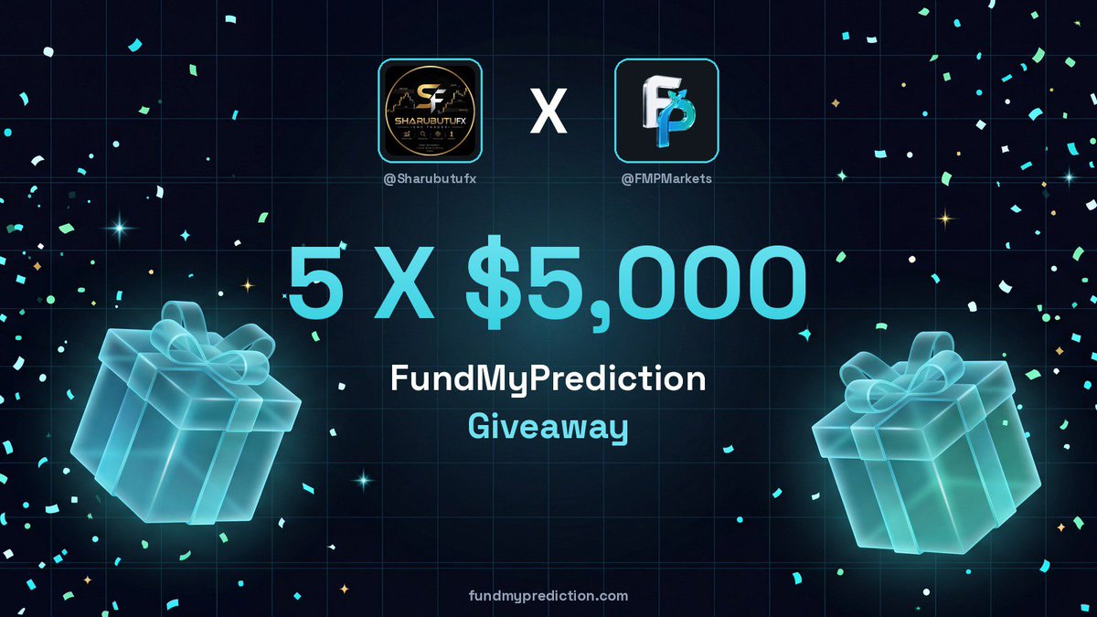 Sharubutufx's tweet photo. 🎁 5 × $5K Account Evaluations

Rules to Enter:-

👤 Follow  @FMPMarkets @Sharubutufx
❤️ Like the post
🔁 Repost
👥 Tag 3 friends
Register here 
https://t.co/oOLgTmlJv5

Good luck traders 🏆 https://t.co/zHXI70ocgu