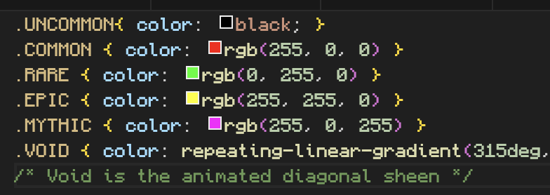 Cary0x5's tweet photo. Some info on the colors https://t.co/RDsxUvlgdn