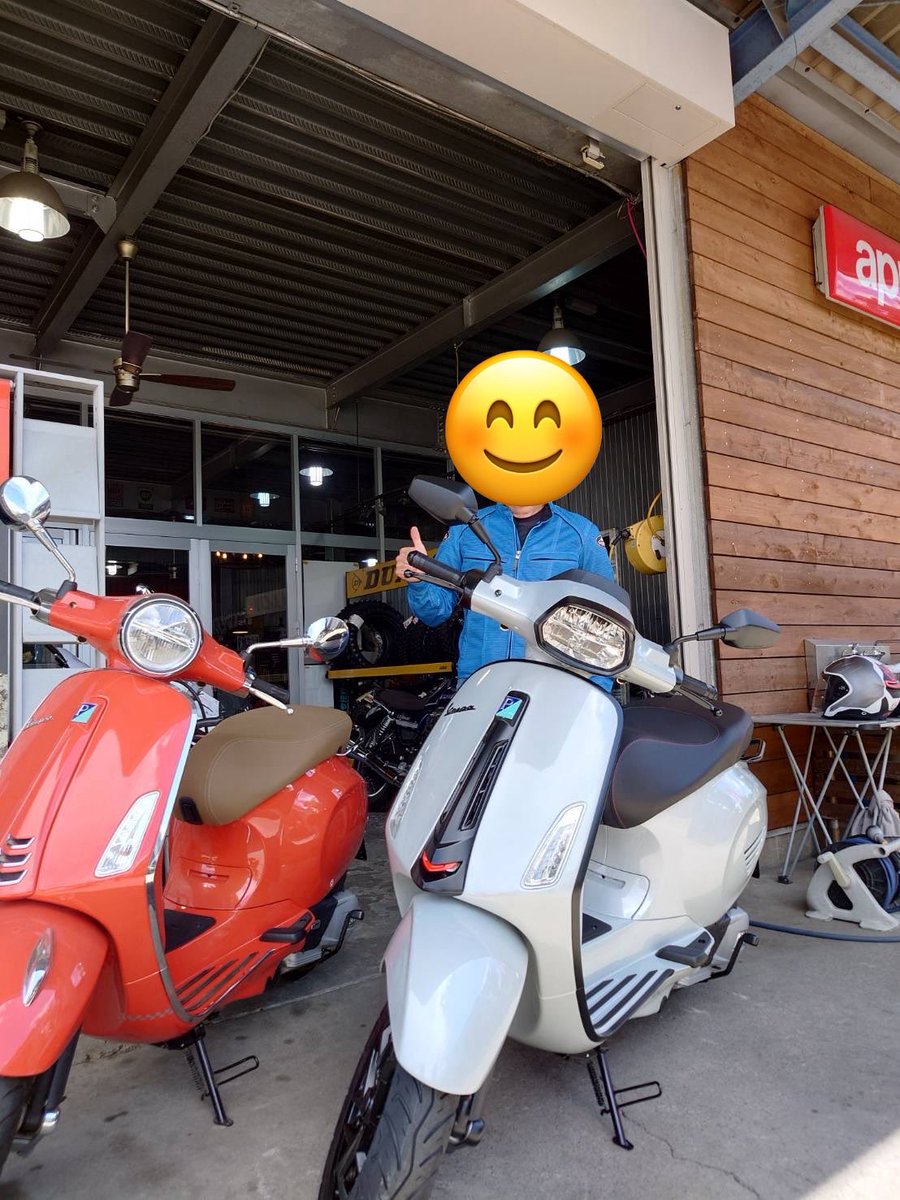 STARSTRADING's tweet photo. Vespa SprintS180ご納車いたしました！
おめでとう㊗️ございます！

VespaからVespaへ
これからのさらにVespaライフをお楽しみください😁
#starstrading #スターズトレーディング 
#vespa #ベスパ #sprints180 https://t.co/EU0QOHeJOh