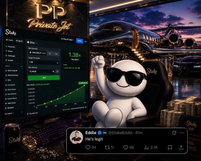 ZARONK11's tweet photo. @pp_privatejet I want to know how it feels to be rich

Luckygirl000+#DiceGOAT
Welcome back my GOAT @pp_privatejet https://t.co/oWK45c6xny