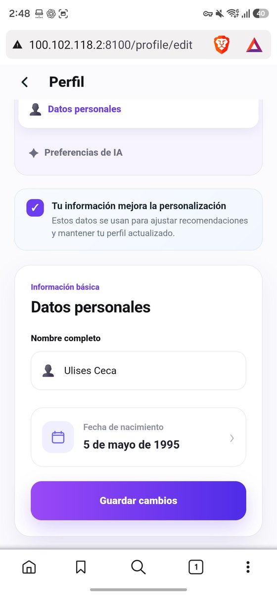ulisescecata's tweet photo. Es muy loco que pueda desarrollar una App con Codex... DESDE EL MÓVIL. Gracias a su función remote y encima pueda ver los cambios en directo https://t.co/r0CpjexBtU