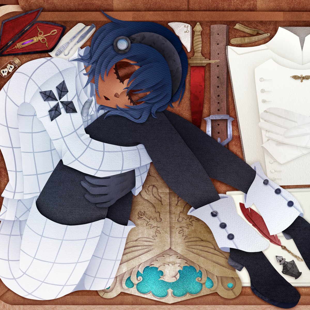 AdokeAlice's tweet photo. Petite and easy to transport~
Day 3 - Control, just packing the essentials~ 
#Louwillweek2026 #ルイ主
(Time is an illusion, louwill week never ends you can post whenever) https://t.co/bDInvAIAMG