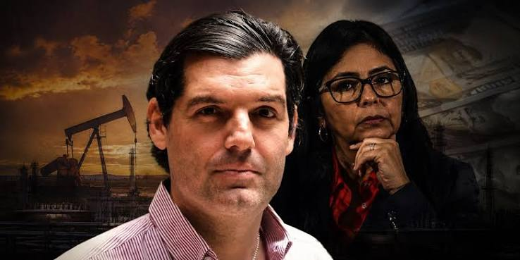 JoseColinaP's tweet photo. Delcy Rodriguez y Alejandro Betancourt pagaron con el petroleo venezolano la posibilidad de no seguir siendo investigados en Estados Unidos! https://t.co/8aADwcQtC0