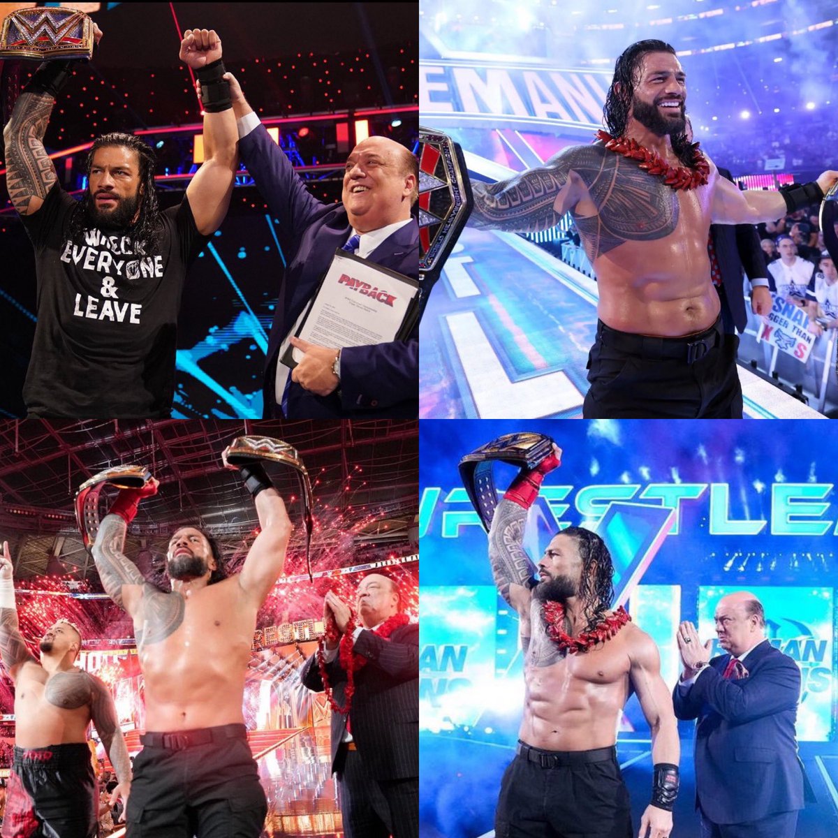 WrestleOps's tweet photo. 6 years ago today, Roman Reigns began his historic 1,316 day reign as World Champion. https://t.co/eZ5ExkOcjr