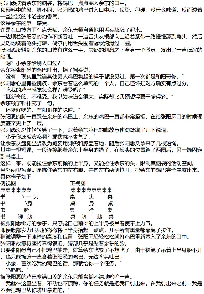 rihashijin's tweet photo. 接着上个帖子，写了一个桌底play
后续还有点想写张阳悉把人带到家里、和余东一起绑起来玩的一捆二剧情。具体写不写再看看情况
#捆绑 #吃鸡 #书桌 https://t.co/1l8smXXyNE