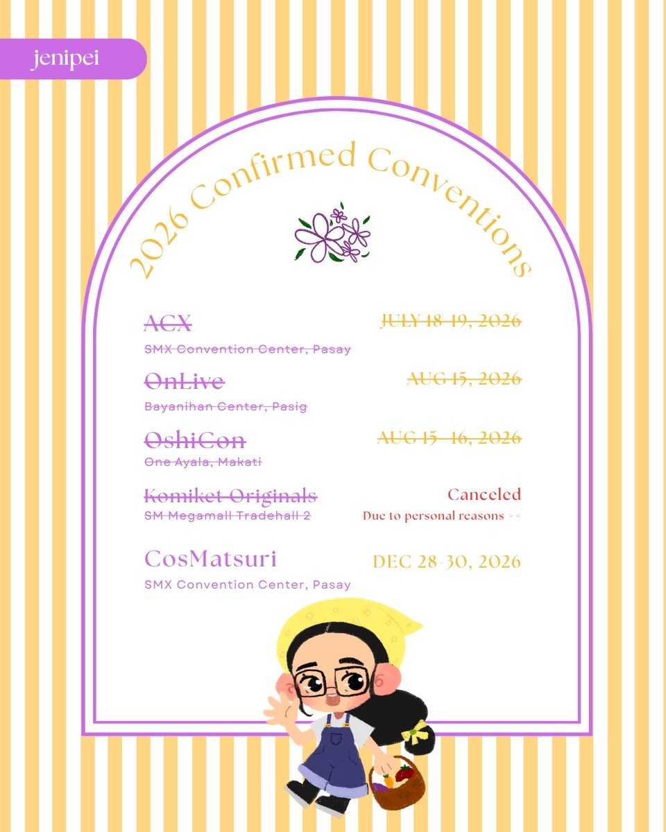 jenipei's tweet photo. Update!

Won't push thru with Komiket Originals due to personal reasons >< but I will be still at CosMatsuri!

Leftovers will be posted 1st week of Sept, still finalizing some things :)

yippieee https://t.co/wjpP91neNx