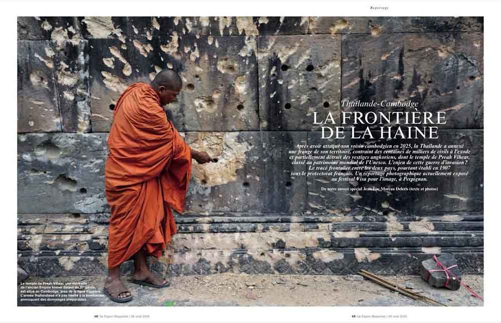 GrandNews_kh's tweet photo. ឯកឧត្តម នេត្រ ភក្ត្រា ចែករំលែកកាសែតបារាំងឈ្មោះ Le Figaro បានចុះអត្ថបទស៊ើបអង្កេតរបស់ខ្លួនមួយរៀបរាប់ថា ថៃជា “អ្នកឈ្លានពាន” ហើ��ថៃបាន “កាន់កាប់” ផ្នែកខ្លះនៃទឹកដីកម្ពុជា

បន្ទាប់ពីកាសែតបារាំង Le Monde និងកាសែត la Libération កាលពីថ្ងៃទី២៨ ខែសីហា ឆ្នាំ២០២៦ នេះ កាសែតបារាំងមួយទៀតឈ្មោះ Le Figaroបានចុះអត្ថបទស៊ើបអង្កេតរបស់ខ្លួនមួយដ៏វែងមួយ និយាយពីស្ថានភាពនៃព្រំដែនកម្ពុជា-ថៃ។ អត្ថបទស៊ើបអង្កេតនេះសរសេរដោយលោក Jean-Luc Moreau Deleris ដែលបានអញ្ជើញមកយកព័ត៌មាននៅកម្ពុជាកាលពីខែមីនា ឆ្នាំ២០២៦ កន្លងទៅ។ 
——————
https://t.co/MSupbMOKwK
https://t.co/DEfiTqqs4U