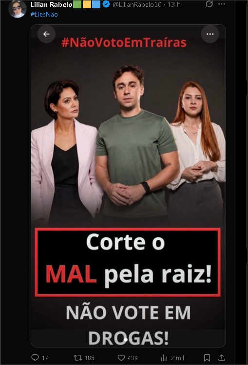 DesignerDireita's tweet photo. Se isso aqui, não for AMEAÇA DE MORTE ou INCITAÇÃO DE VIOLÊNCIA contra Nikolas Ferreira, Michelle Bolsonaro e Ana Campagnolo, 
Não sei mais o que é... https://t.co/Iq1HTrHNJo