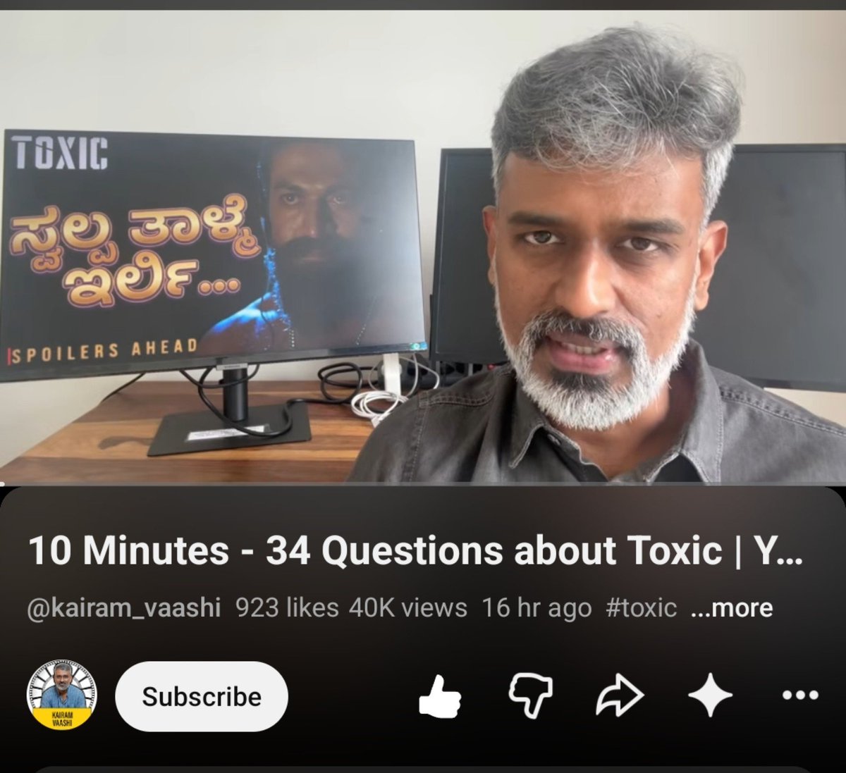 B02716155B's tweet photo. felt so satisfied after watching it. Thank you sir for your brakdown
Please watch it . @kairamvaashi

YT:https://t.co/YI2VkTw07Z

#toxicreivew #Toxic https://t.co/qIFuQb9RP3
