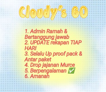 Cloudyshere's tweet photo. HAI ENGENE ! NEW GO IS HERE😆

Dom Jaksel&amp;Depok
🏷️ Berpengalaman✅
🏷️ Membuka GO karena tujuan ingin membantu ENGENE agar dapat membeli merchandise impian!

LINE &amp; WA (WA masih sangat baru dibuat)

t. enhypen go engene group order kpop jungwon jake jay sunghoon sunoo ni-ki ina go https://t.co/Gx9VRc0tDa