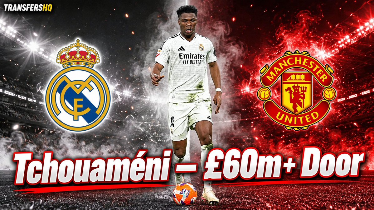 TransfersHQ's tweet photo. 🚨 SHOCK: United still admire Tchouaméni. 3 UCL titles.
Madrid listening around £60m+. Villa & Spurs need steel too. Real?
#MUFC | #AVFC | #THFC | #RMCF https://t.co/hVarVRyx58