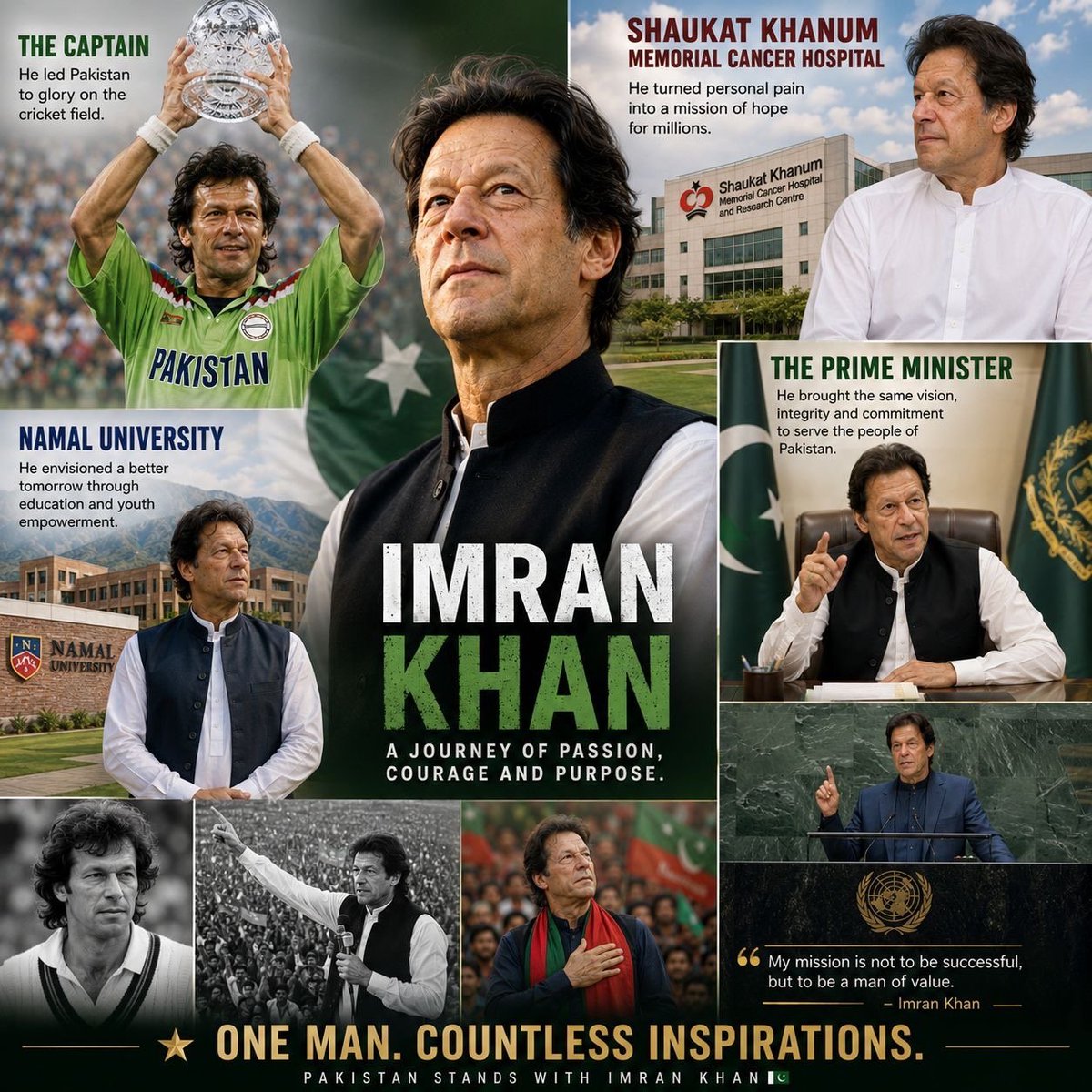 PTIGBOfficial's tweet photo. Who is Imran Khan? 

A World Cup-winning captain. A philanthropist. A nation-builder. A leader who gave millions hope. A former Prime Minister. 

Stand up for Imran Khan’s fundamental rights and freedom. It’s isn’t politics, it’s humanity. 

⁧#عمران_خان_پر_ظلم_بند_کرو⁩ 
⁦#StopRiskingImranKhansLife
