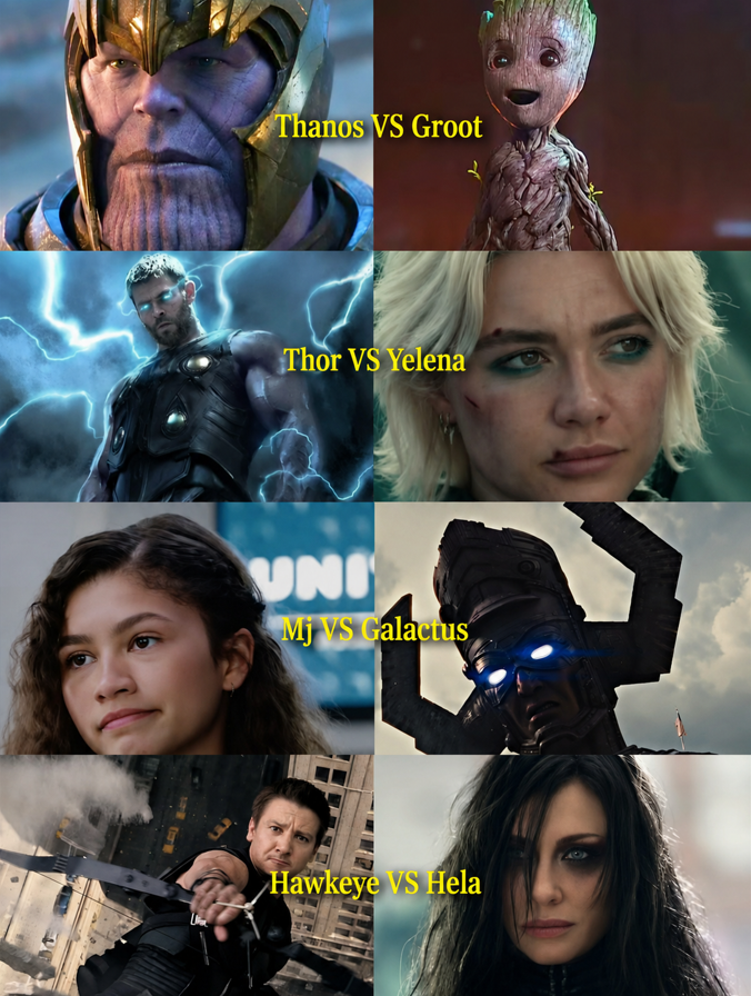CHICOx58's tweet photo. Marvel fights I’d actually pay to watch. https://t.co/y9jgNQYz6T