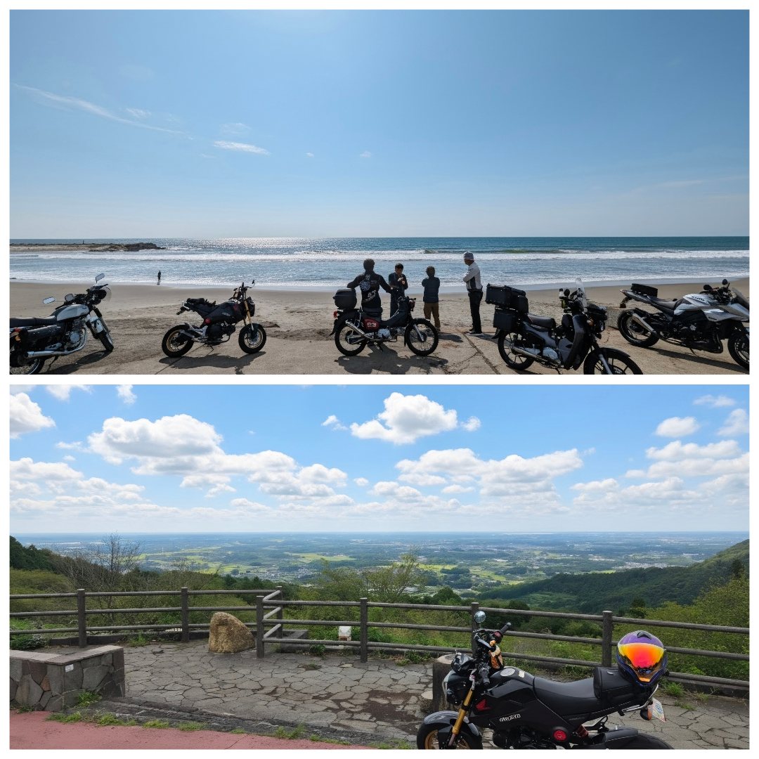cafetouring's tweet photo. 昨日は突発原２ツーリング（排気量制限なし）でした。
キャンプが中止で急遽計画した割に海も山も良かったです https://t.co/z3WbOjTaR5
