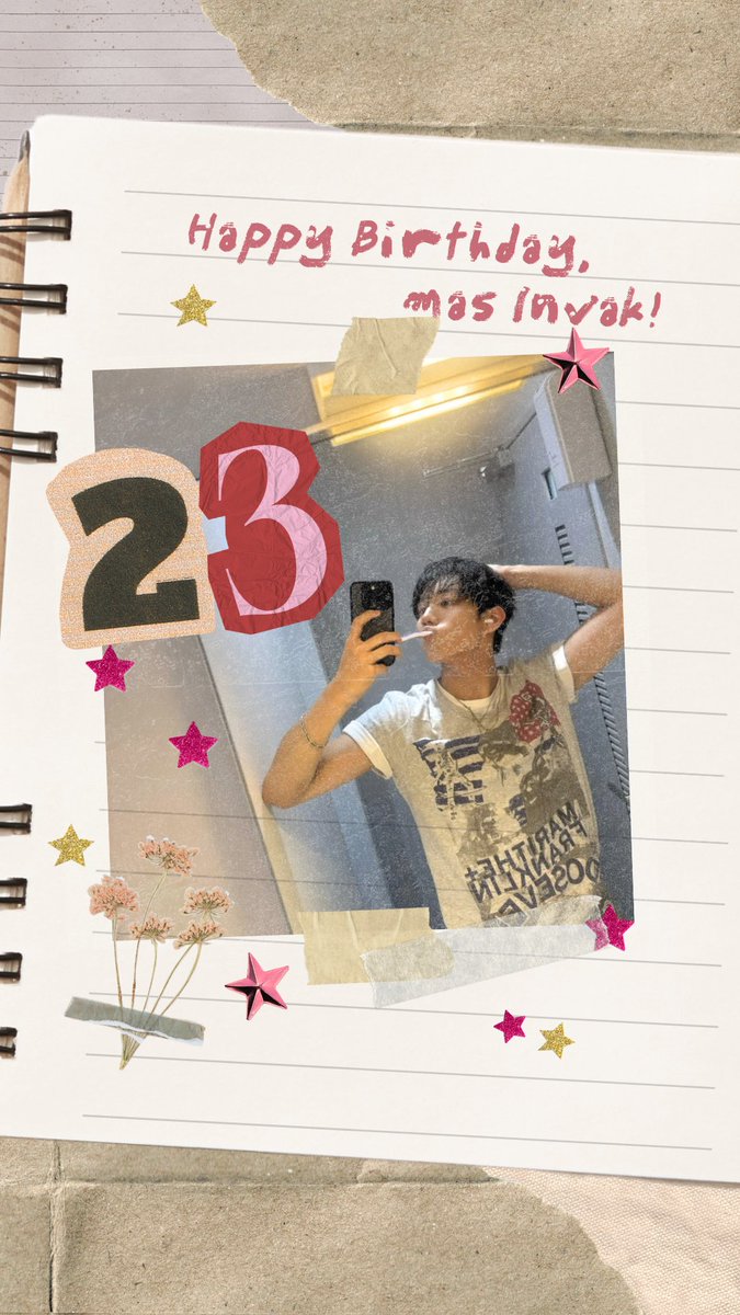 ianjeorng's tweet photo. happy birthday, mas Invak! another year older oops i’ll just say you’ve unlocked a new level :__p hope everything goes your way this year, may your days be filled with good people, good food, good sleep, and random little things that make you happy.. ⭐🩷 https://t.co/OnzZHW8pov