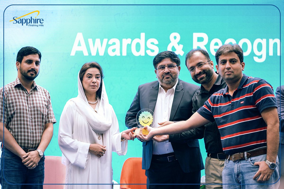 SFMLofficial's tweet photo. SFM receives the Community &amp; Family Advocate Award at the Lahore for All Inclusion Awards 2026. With 438 deaf individuals employed across 15 batches, we remain committed to inclusion &amp; equal opportunity for all.

#SapphireFinishingMills #LahoreForAll #Inclusion #EqualOpportunity https://t.co/5WiGZt4vN4