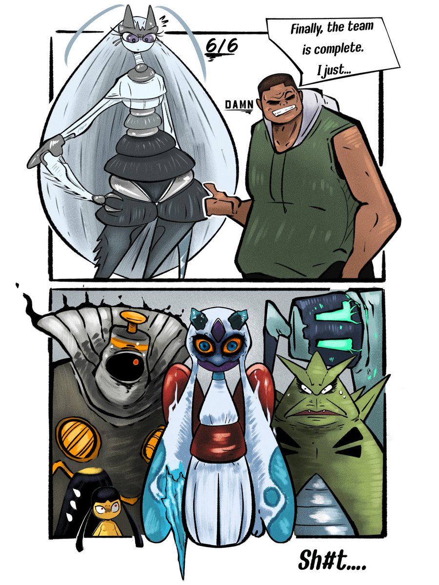 BUCKNM05's tweet photo. Finally 👀🥀
#pokemon #comic #pheromosa #froslass #dusknoir #mawile #tyranitar #golurk https://t.co/Y1BPYcWIOd