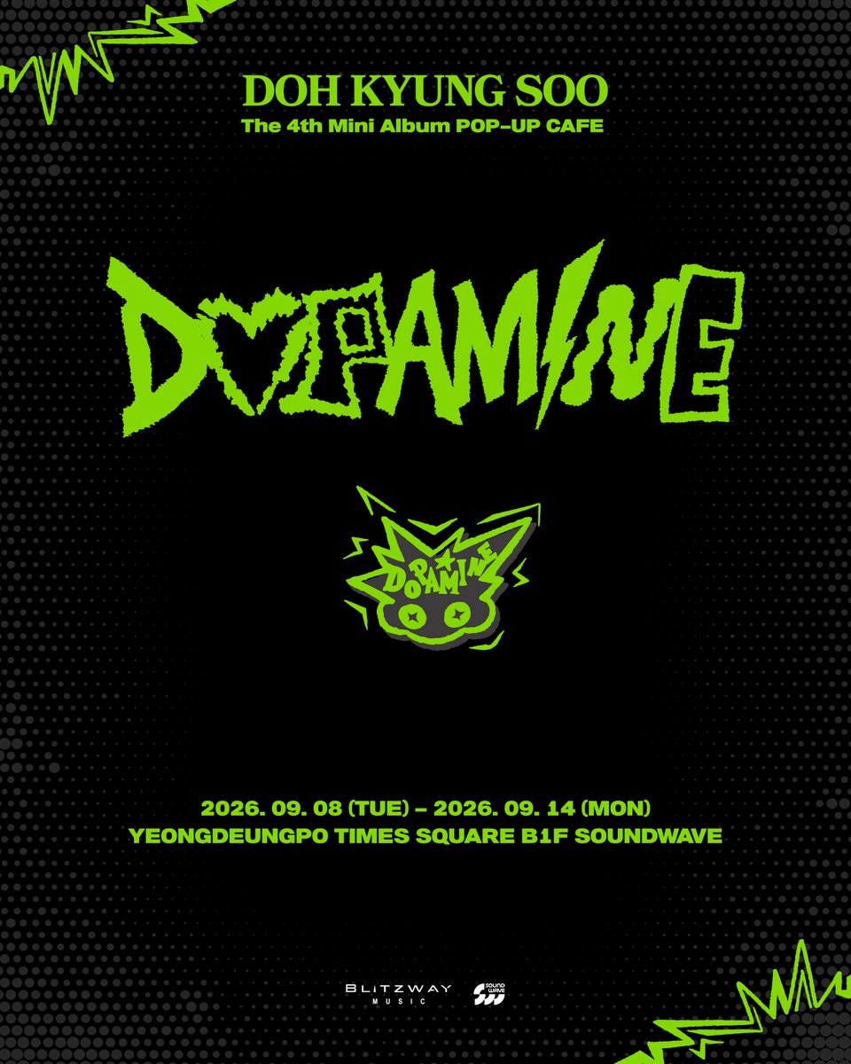 soundwave_korea's tweet photo. DOH KYUNG SOO DOPAMINE - The 4th Mini Album
POP-UP CAFE

COMING SOON

#도경수 #DOHKYUNGSOO
#DOPAMINE
#DOPAMINE_POPUP https://t.co/bnr5WP3PX5