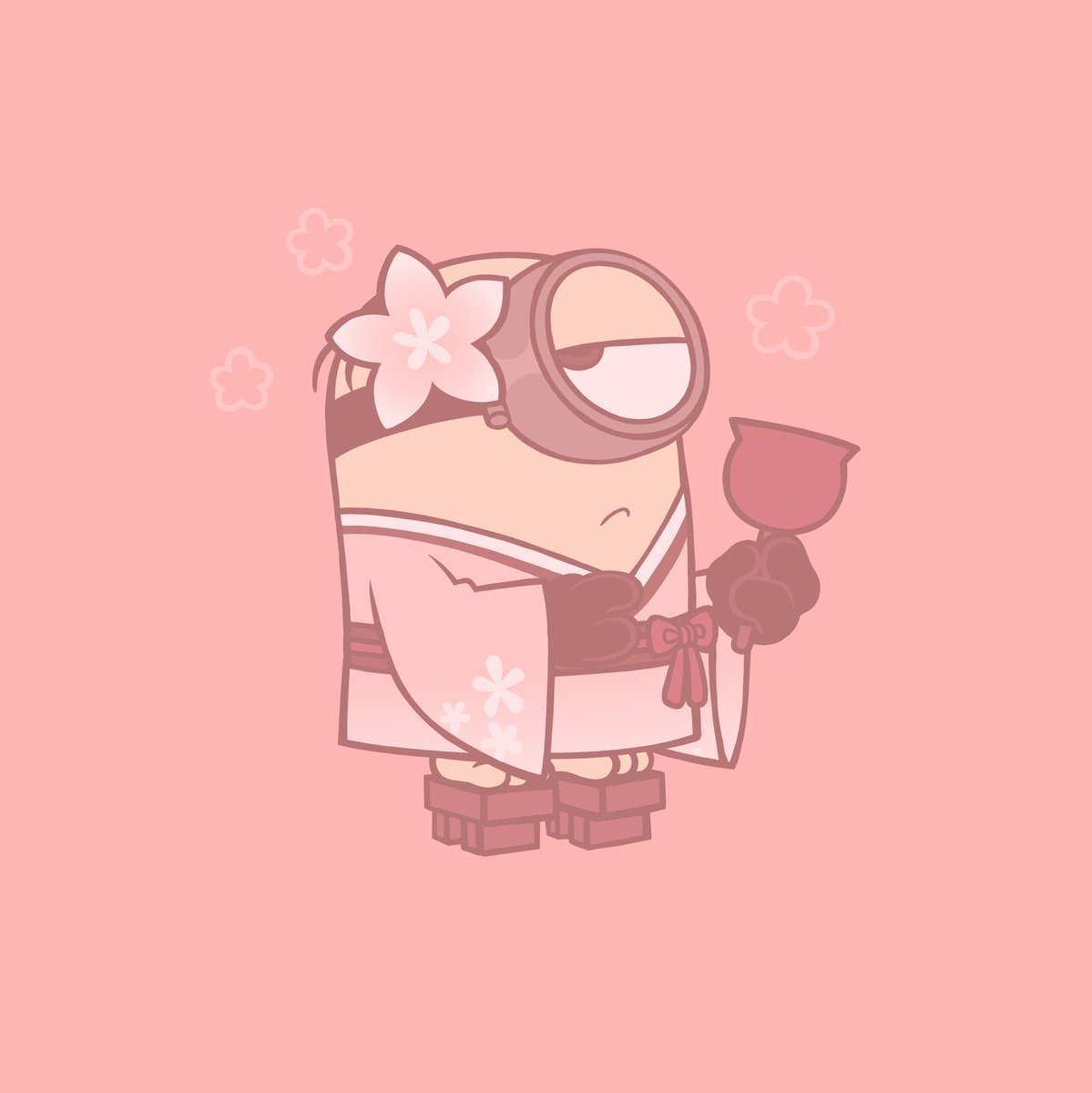 Fl00mie's tweet photo. little sakura mel before sleeping bc i quickly got fond of him🙇🙇 #minions https://t.co/CvmvRNIEzI
