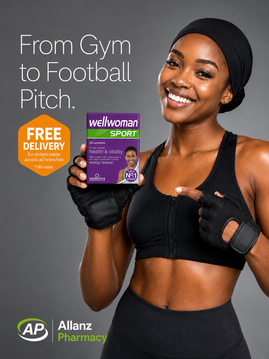 allanzpharmacy's tweet photo. From gym sessions to the football pitch, keep your wellness goals in motion with Wellwoman Sport.

Get yours from Allanz Pharmacy 

📞 Order now: 0777976010 https://t.co/kKvszB1w4K