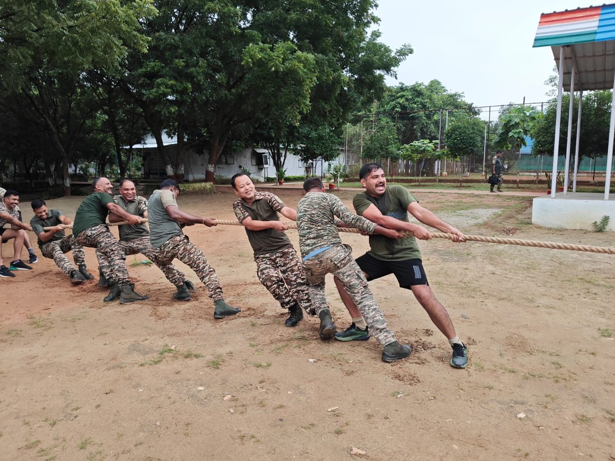 217Bn's tweet photo. On the occasion of National Sports Day 2026 (on 29 August 2026) celebrated across India to honor the birth anniversary of hockey legend Major Dhyan Chand, personnel of 217 Bn CRPF, Konta,CG , participated in the various Sports Activities.  .....JAI HIND.. https://t.co/oszS38h3Yu